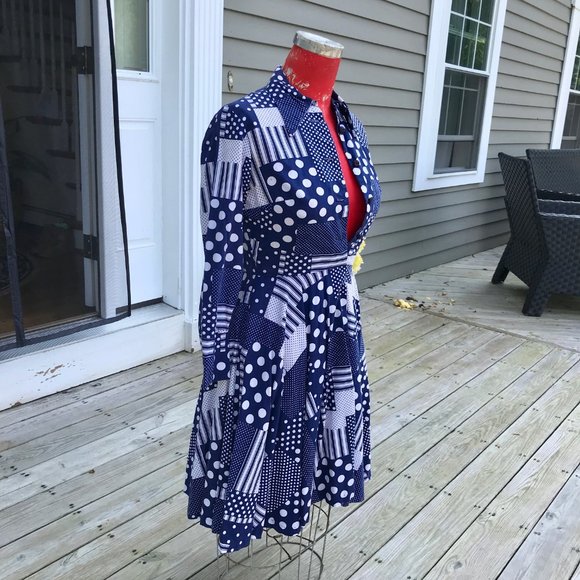 Pretty in Patchwork Full-Skirt Dress (VINTAGE) - Picture 5 of 13